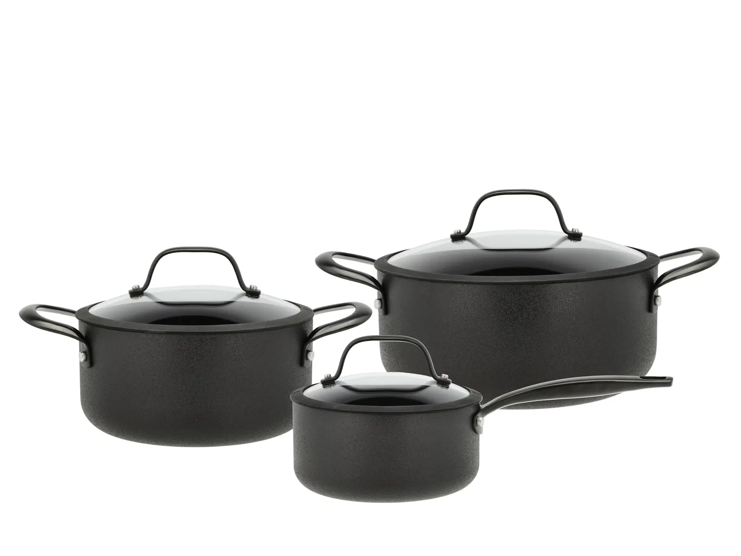 Morsø Black Fossil Grydesæt m/låg 6 dele Black